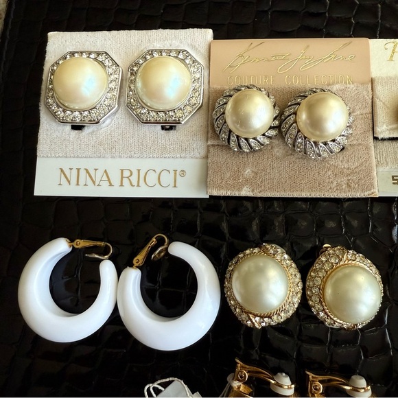 Vintage Clip-On Earrings Trifari Carolee Richelieu KJL Ciner N Ricci ASK… - Picture 3 of 6